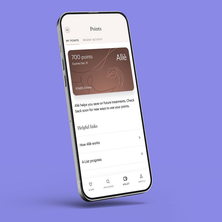 Alle points app screenshot