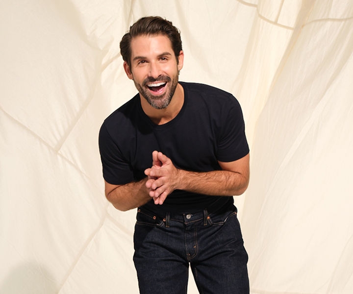 Botox male model smiling