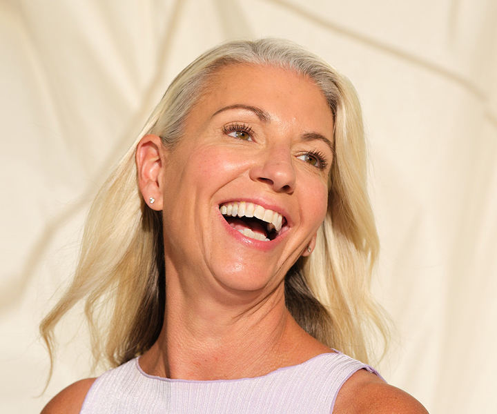 Botox model smiling