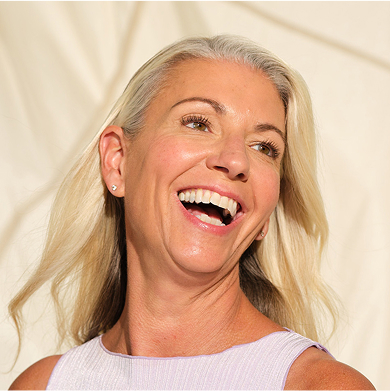 Botox model smiling